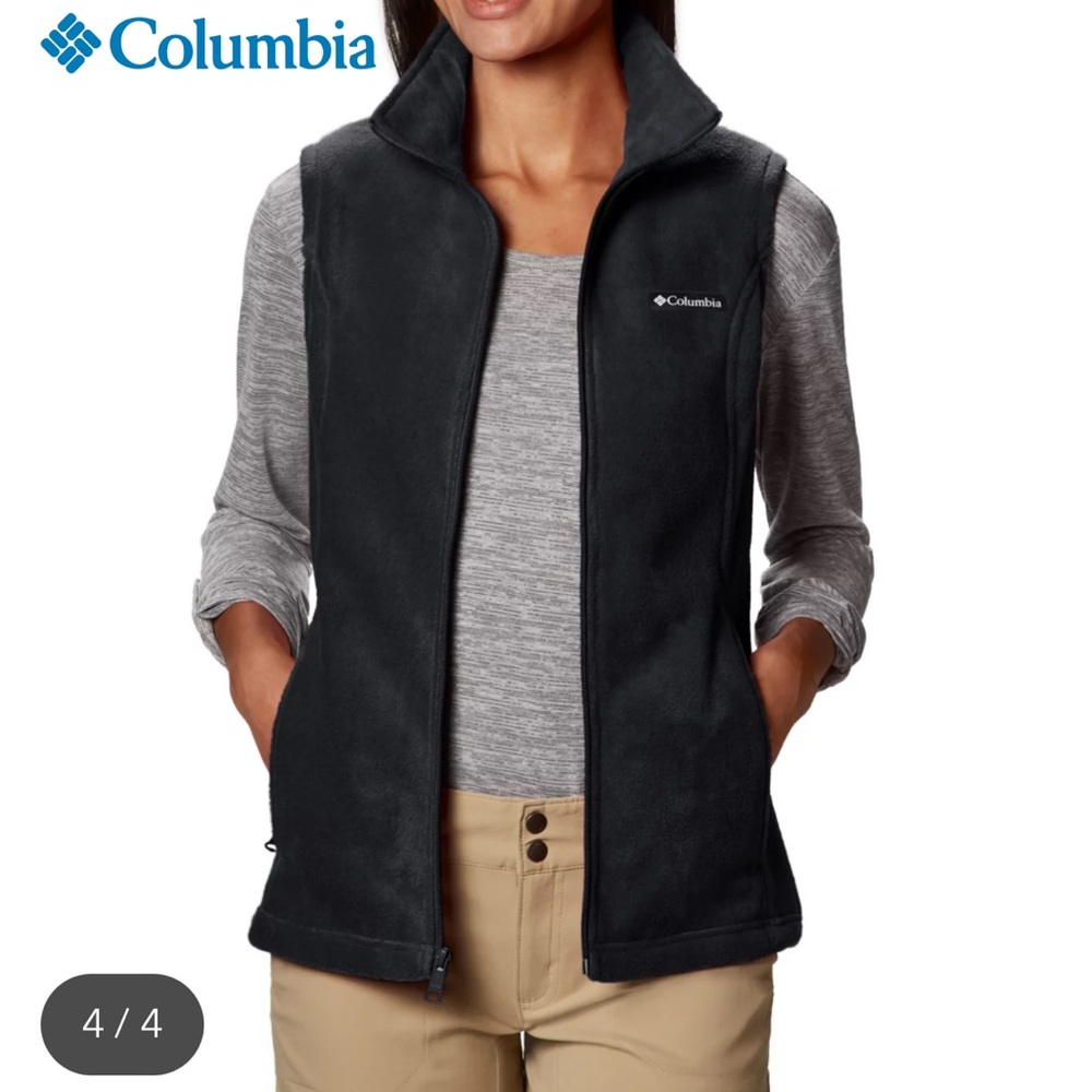 Columbia Black Sleeveless Fleece Vest